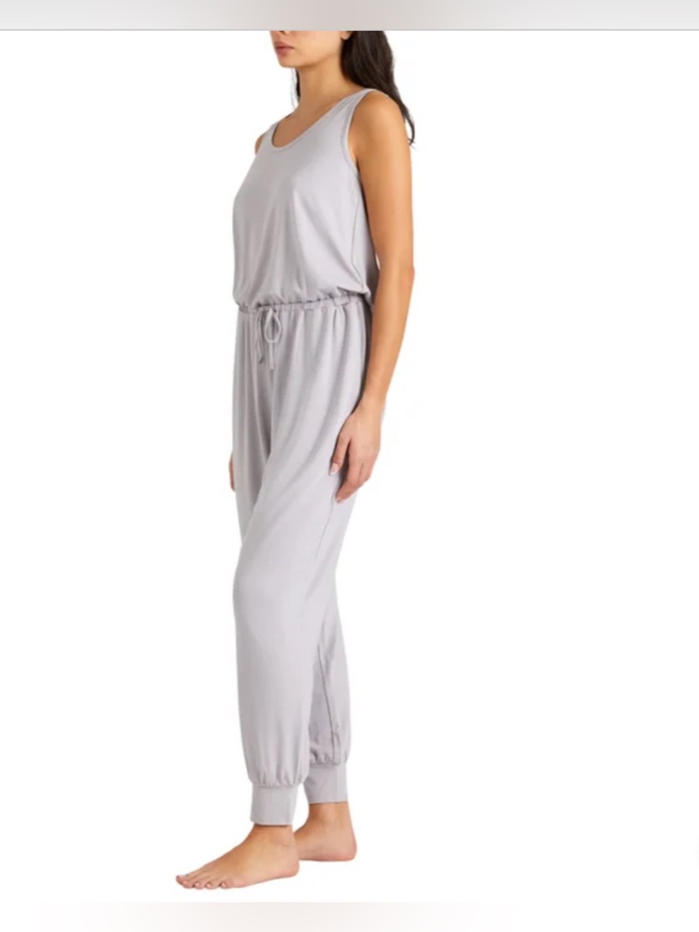Natori Light Gray Sleeveless Jogger Jumpsuit